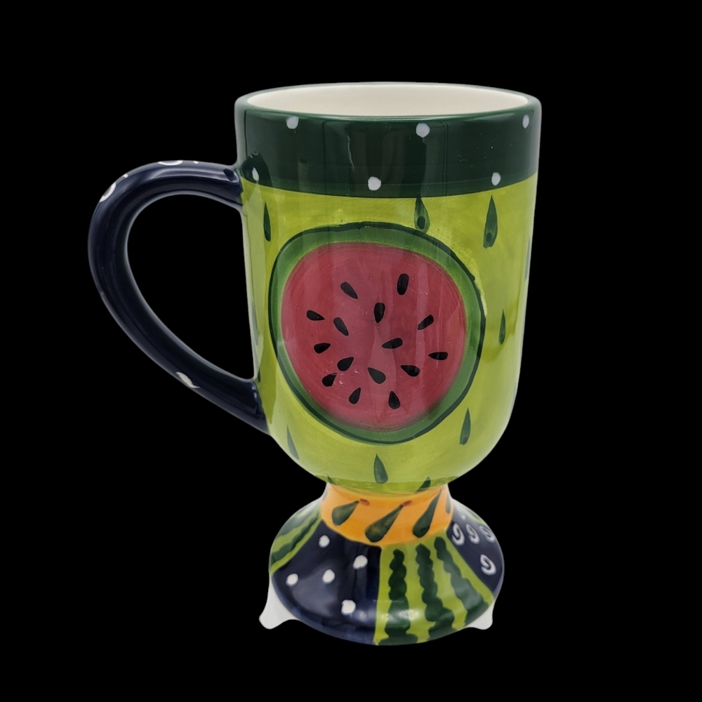 Milson & Louis Watermelon Coffee Cocoa Mug Hand Painted